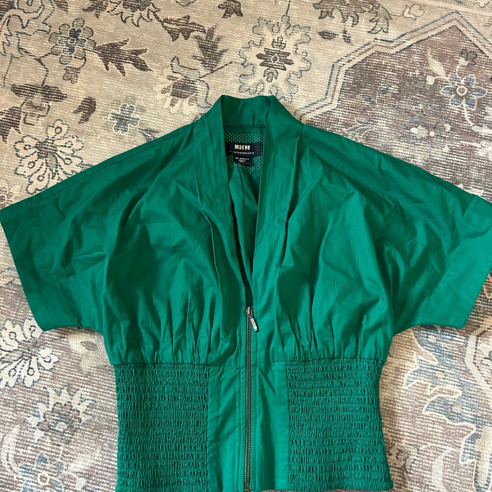 Green Zip-Up Top